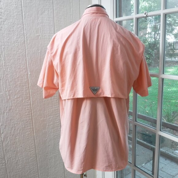 Columbia Coral Color PFG Performance Fishing Gear Omni-Shade Coral Color Shirt - Picture 5 of 7